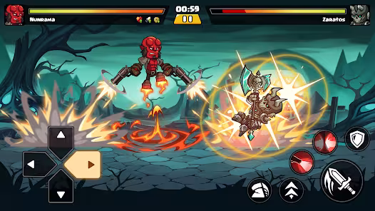 Screenshot 3 for Brawl Fighter Super Warriors Mod APK 0.3.7 Unlimited money Mod Menu