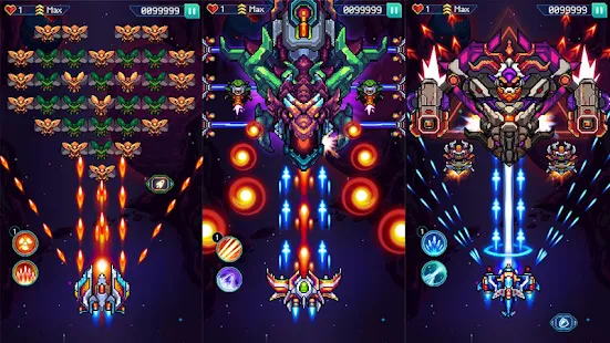 Screenshot 7 for Galaxiga Classic Arcade Shooter 80s Free Games 22.04 Mod money