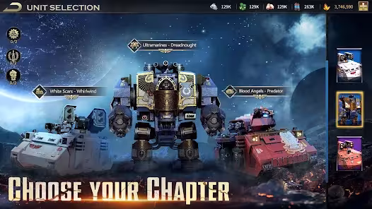 Screenshot 5 for Warhammer 40,000 Lost Crusade MMO 1.14.19 MOD APK Menu, Game Speed