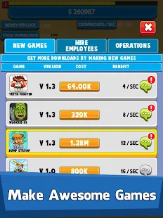 Screenshot 2 for Video Game Tycoon Idle Clicker Tap Inc Game 1.24 MOD APK