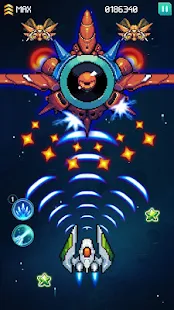 Screenshot 3 for Galaxiga Classic 80s Arcade Space Shooter 13.9 Mod Unlimited Coin / Gems