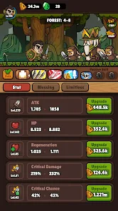 Screenshot 1 for Idle RPG Adventure Hero 1.0.26 MOD APK Menu, One Hit, God Mode