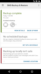 SMS Backup & Restore – Vignette de la capture d'écran   SMS Backup & Restore – Vignette de la capture d'écran