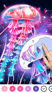 Screenshot 2 for Colorswipes Color by Number 3.8.0 MOD APK Unlimited Hints
