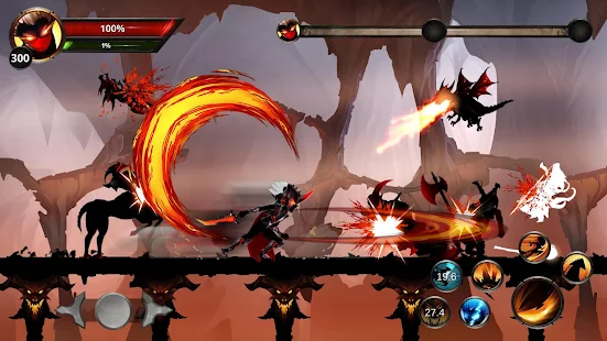 Screenshot 1 for Stickman Legends Ninja Warriors Shadow War 2.4.54 Mod Free Shopping / One hit / God mode