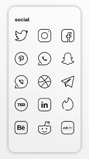 Screenshot 3 for Caelus Black Icon Pack Black Linear Icons 2.0 Patched