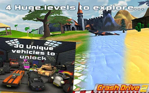 Screenshot 6 for Crash Drive 2 3D racing cars  3.51 MOD (endless money)
