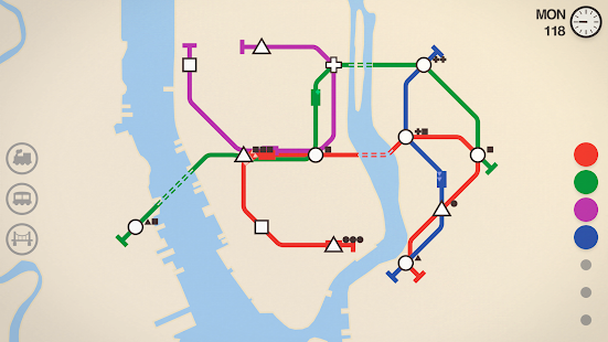 Screenshot 1 for Mini Metro 2.45.1 Mod unlocked