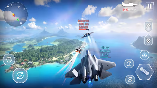 Screenshot 2 for Aircraft Strike Jet Fighter Mod APK 3.6.8 Mod speed