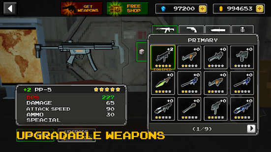 Screenshot 2 for Pixel Z Gunner 3D FPS 3.9 MOD APK Unlimited Money