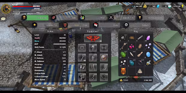 Screenshot 3 for Kongardion RPG Hack Slash Action Adventure Online 0.7.0.5 MOD APK God mode