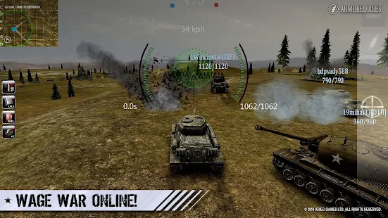 Screenshot 2 for Armored Aces 3D Tank War Online 3.1.0 MOD APK + Data