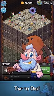 Screenshot 2 for Tap Tap Dig Idle Clicker Game 2.0.1 Mod Money