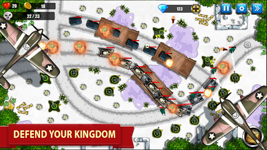 Screenshot 2 for TD War Strategy Game Mod APK 2.3.65 Remove ads, Unlimited money, Free purchase