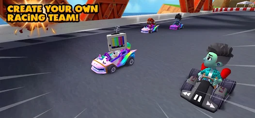 Screenshot 2 for Boom Karts 1.37.0 MOD APK All Cars Unlocked, Speed