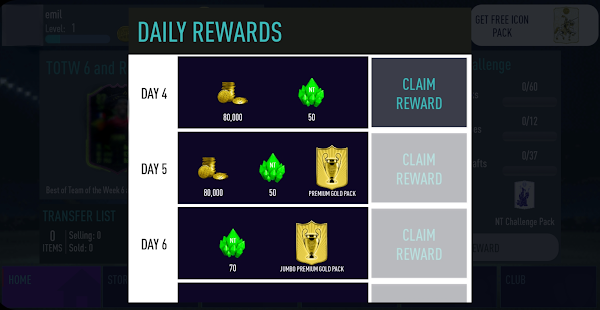 Screenshot 1 for NT 21 Draft Simulator Pack Opener 163 MOD Unlimited Money