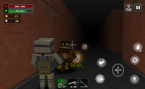 Screenshot 2 for Pixel Z World 3D Battle Survival TPS 1.0 MOD APK Unlocked