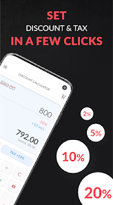 Screenshot 1 for Discount Calculator 1.7.1 MOD APK Premium Unlocked