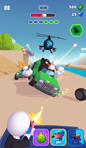 Screenshot 6 for Rage Road Car Shooting Game 1.3.26 MOD APK Unlocked Items