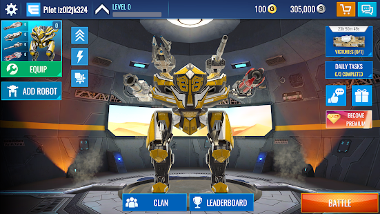 Screenshot 1 for Mech Wars Multiplayer Robots Battle 1.406 MOD (UNLIMITED COIN + PREMIUM CURRENCY)