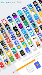 Screenshot 2 for Verticons Icon Pack 2.4.6 APK Full Version