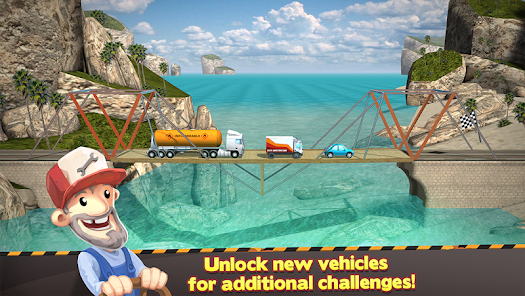 Screenshot 1 for Bridge Constructor 12.4 APK MOD Unlimited Money, Unlocked, Menu