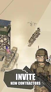 Screenshot 4 for Idle Warzone 3d Military Game Army Tycoon 1.2.3 Mod Unlimited Money/Diamonds