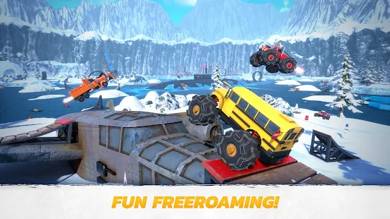 Screenshot 4 for Crash Drive 3 Multiplayer Car Stunting Sandbox! v68 MOD APK Free Shopping