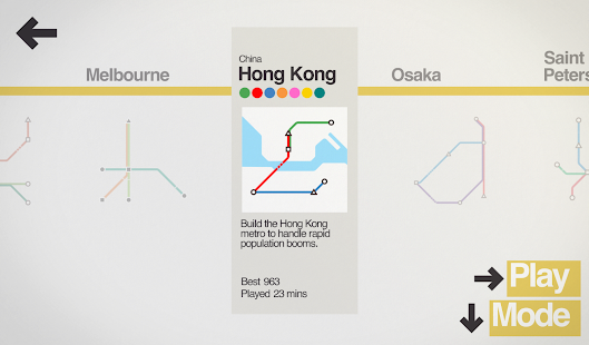 Screenshot 3 for Mini Metro 2.1.3 FULL APK + MOD Unlocked