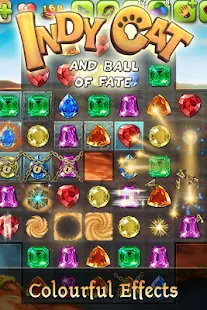 Screenshot 1 for Indy Cat Match 3 Puzzle Adventure v1.86 Mod free shopping