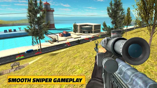 Screenshot 1 for Highway Sniper Shooter 2.5 MOD APK Unlimited Money