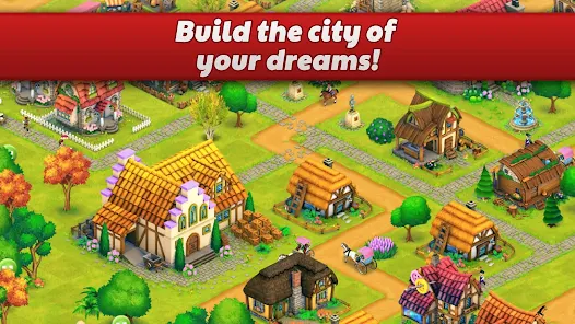 Screenshot 1 for Town Village 2.7.2 MOD APK Unlimited Gold, Diamonds