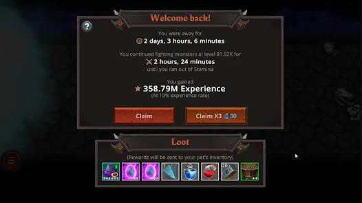 Screenshot 7 for Nordicandia Semi Idle RPG MOD APK 1.1.10 Mega Menu