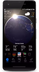 Screenshot 1 for 3D EARTH PRO local weather forecast & rain radar 1.1.14 Paid