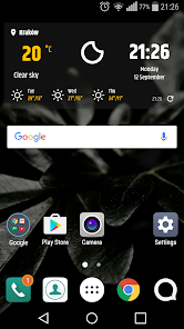Screenshot 1 for Simple Weather Clock Widget 1.0.39 APK Subscribed