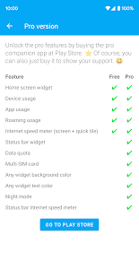 Screenshot 5 for Data counter widget data usageÂ data manager PRO 3.4.1