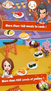 Screenshot 1 for Sushi Master Cooking story 3.8.0 МOD (Unlimited coins + money + energy)