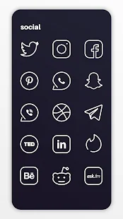 Screenshot 3 for Caelus White Icon Pack White Linear Icons 2.0 Patched