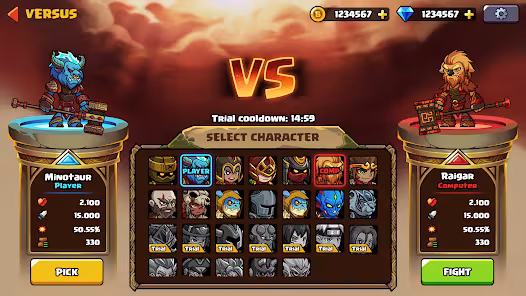 Screenshot 4 for Brawl Fighter Super Warriors Mod APK 0.3.7 Unlimited money Mod Menu